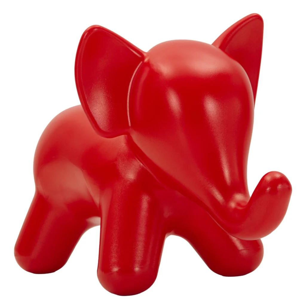 Sgabello Basso Elefante 2, Rosso, Plastica, 86x46x56 cm