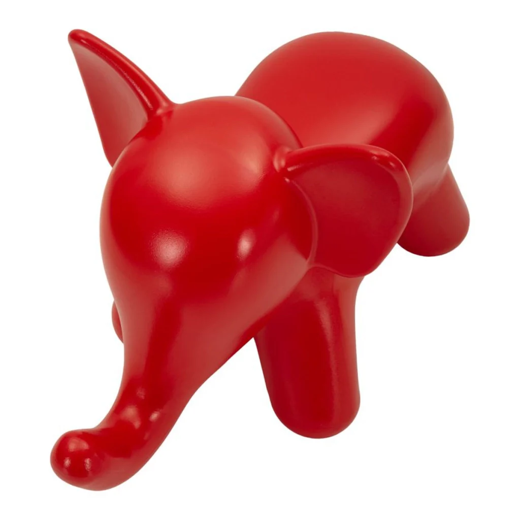Sgabello Basso Elefante 2, Rosso, Plastica, 86x46x56 cm - Image 4