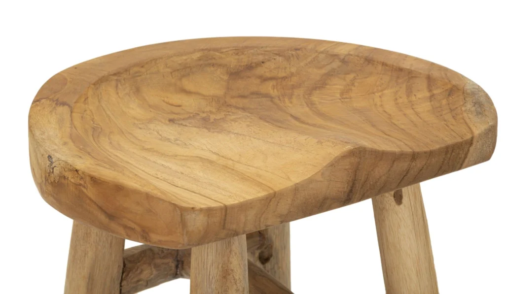 SGABELLO SEL IN TEAK RICICLATO CM 40X32X42 (PEZZI UNICI - NON RIP. IN SERIE) - Image 4