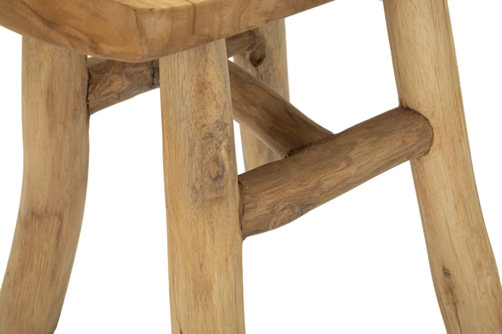 SGABELLO SEL IN TEAK RICICLATO CM 40X32X42 (PEZZI UNICI - NON RIP. IN SERIE) - Image 6