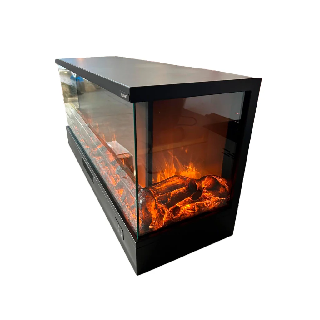 Sined Caminetto Adige Caminetto Elettrico Da Incasso e Appoggio Da 180 Cm Con Potenza 1500w Nero Camino Da Interno Effetto Fiamma 6 Intensita Telecomando Struttura a Pannelli Laminati a Freddo - Image 4