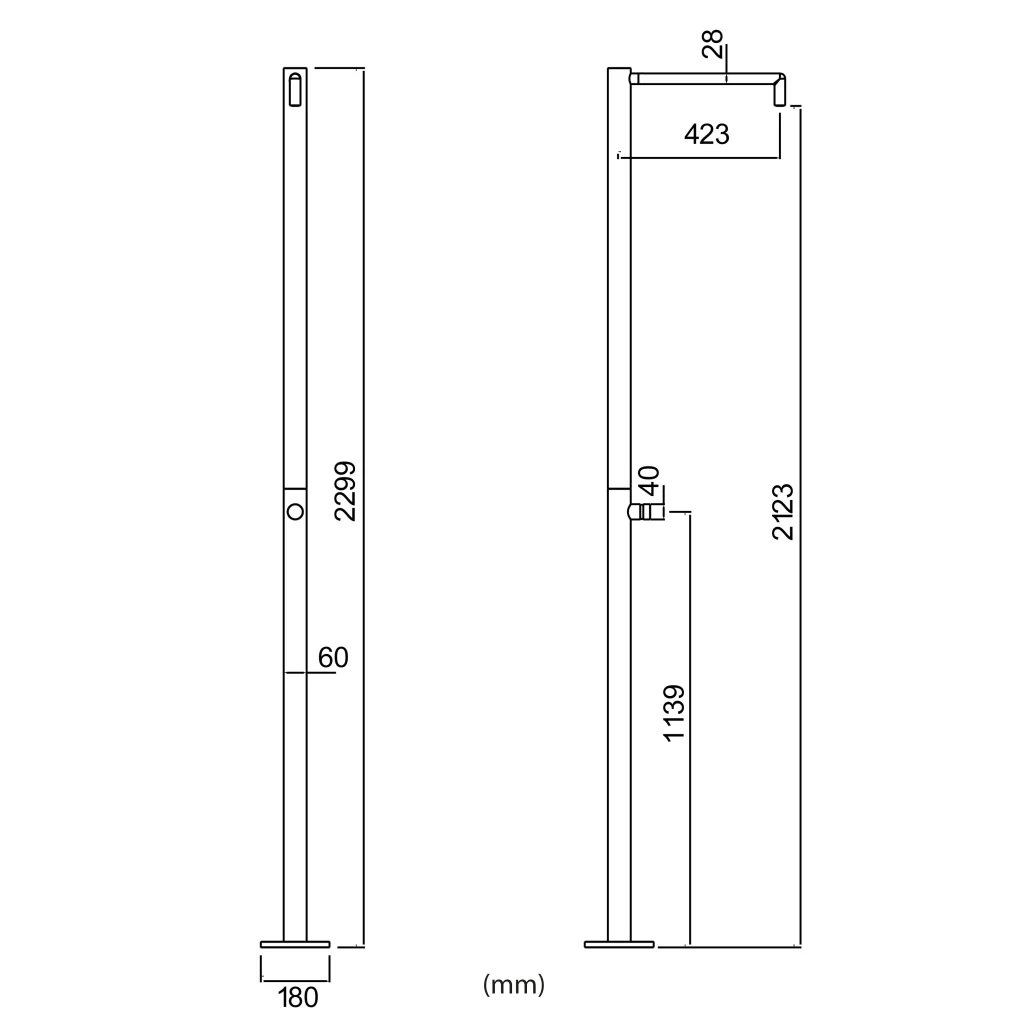 SINED Doccia Inox Satinato 316L Monocolo con Temporizzatore per Acqua Fredda e Soffione Antivandalo Ideale per Spazi Comunitari e Resistente alla Corrosione Modello DOCCIA INOX MONOCOLO - Image 8
