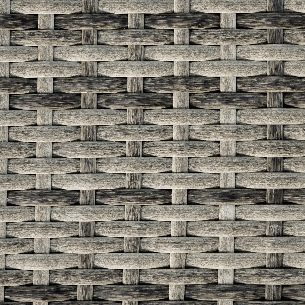 Slettin in rattan poliuretanico regolabile a 5 livelli telaio in metallo grigio 207x70x70cm - Image 8