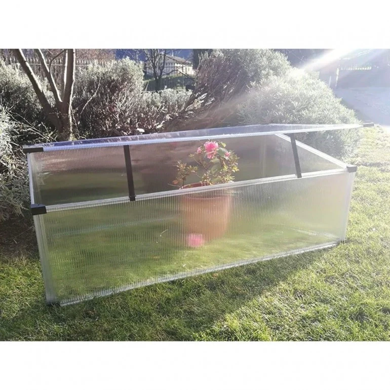 Slide and Grow "2squared" Serretta da giardino in policarbonato alveolare spessore 4mm Lunghezza: 97 x 57 cm x 28/37h cm - Image 4
