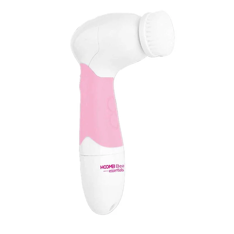 Spazzola per Pulizia del Viso 4  in 1  Spazzola per il Corpo Spazzola Morbida per il Viso Spugna per il Viso e Testina Esfoliante Rosa - Image 4