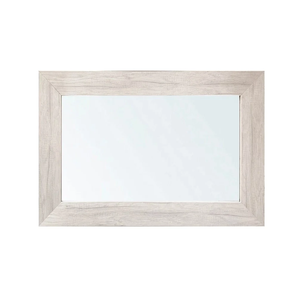 Specchiera Loto rettangolare con cornice quercia bianco 102x65 cm. - Image 3