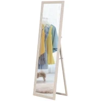 Specchio a figura intera 160 x 50 cm, versatile, design rettangolare con cornice, Bianco - Image 6