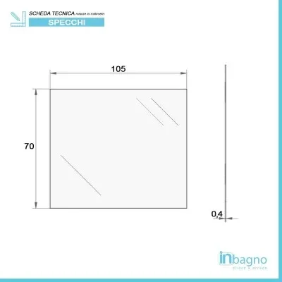 Specchio bagno 105x70 cm a filo lucido con installazione reversibile - Image 8