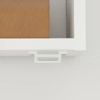 Specchio Bagno Ovale Moderno con Armadietto e Due Ripiani, 45x90 cm, Bianco - Image 8