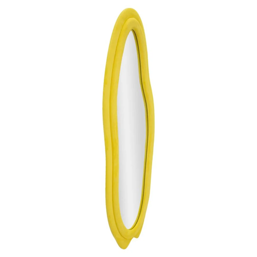 Specchio con Cornice VKH467, Giallo, MDF, 40x4x160 cm - Image 2