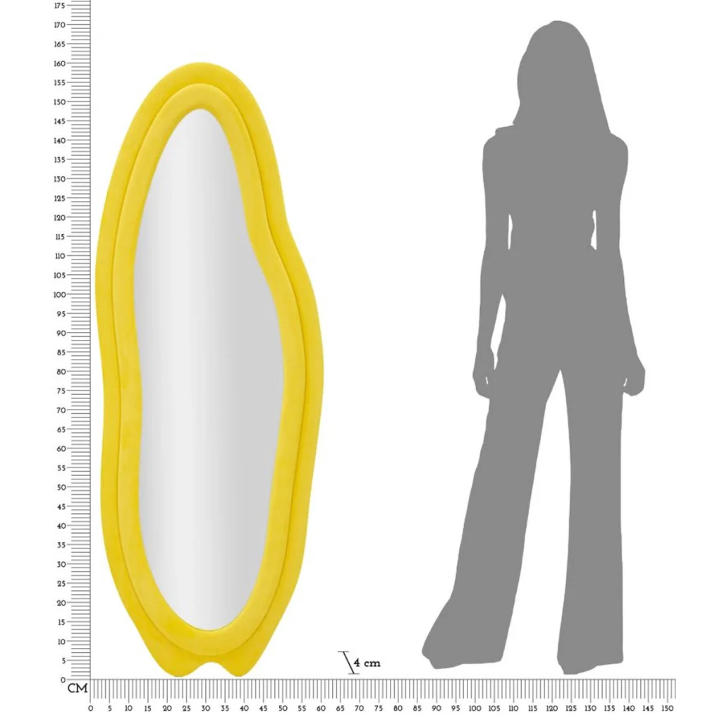 Specchio con Cornice VKH467, Giallo, MDF, 40x4x160 cm - Image 8