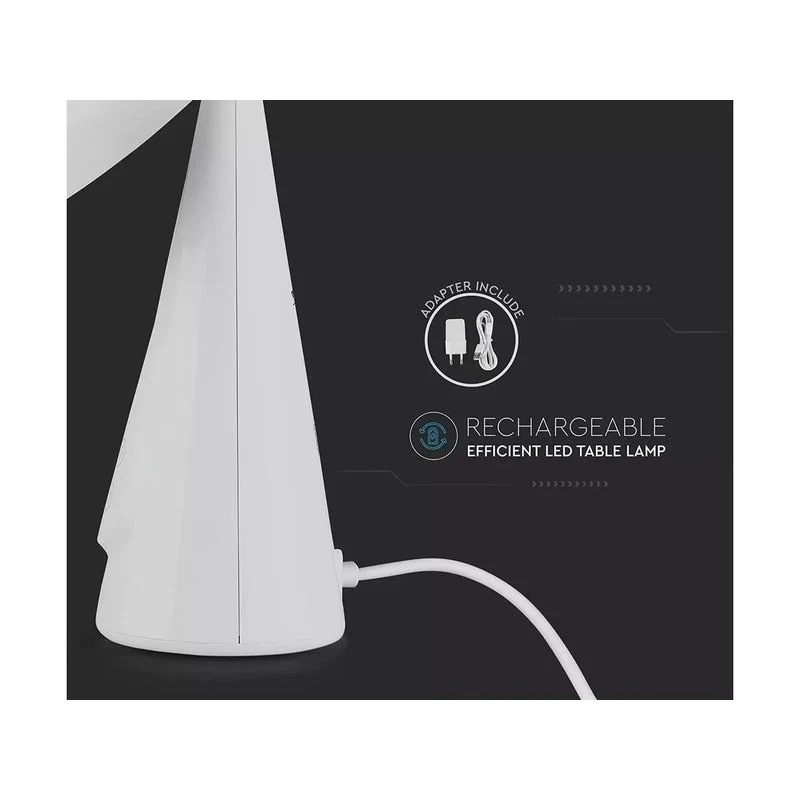 Specchio Cosmetico da Trucco Illuminato Rotondo Con Doppia Luce Led 5W Dimmerabile Ricaricabile Ruotabile 360° SKU-8670 - Image 5