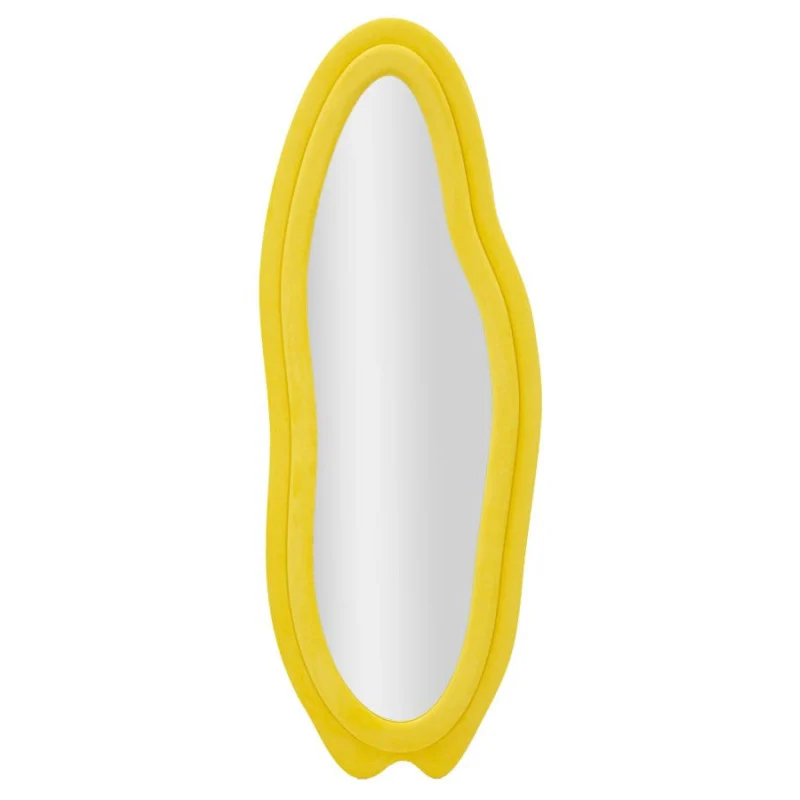 Specchio Da Muro Chanele Giallo cm 60x4x160