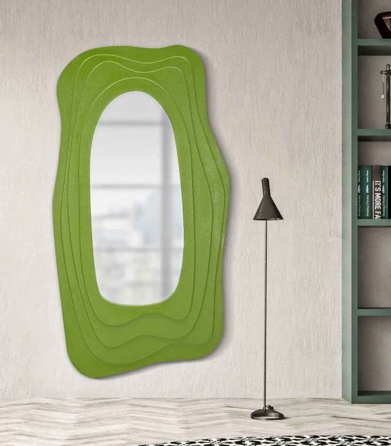 SPECCHIO DA MURO DAFNE VERDE CM 90X4X165 - Image 6