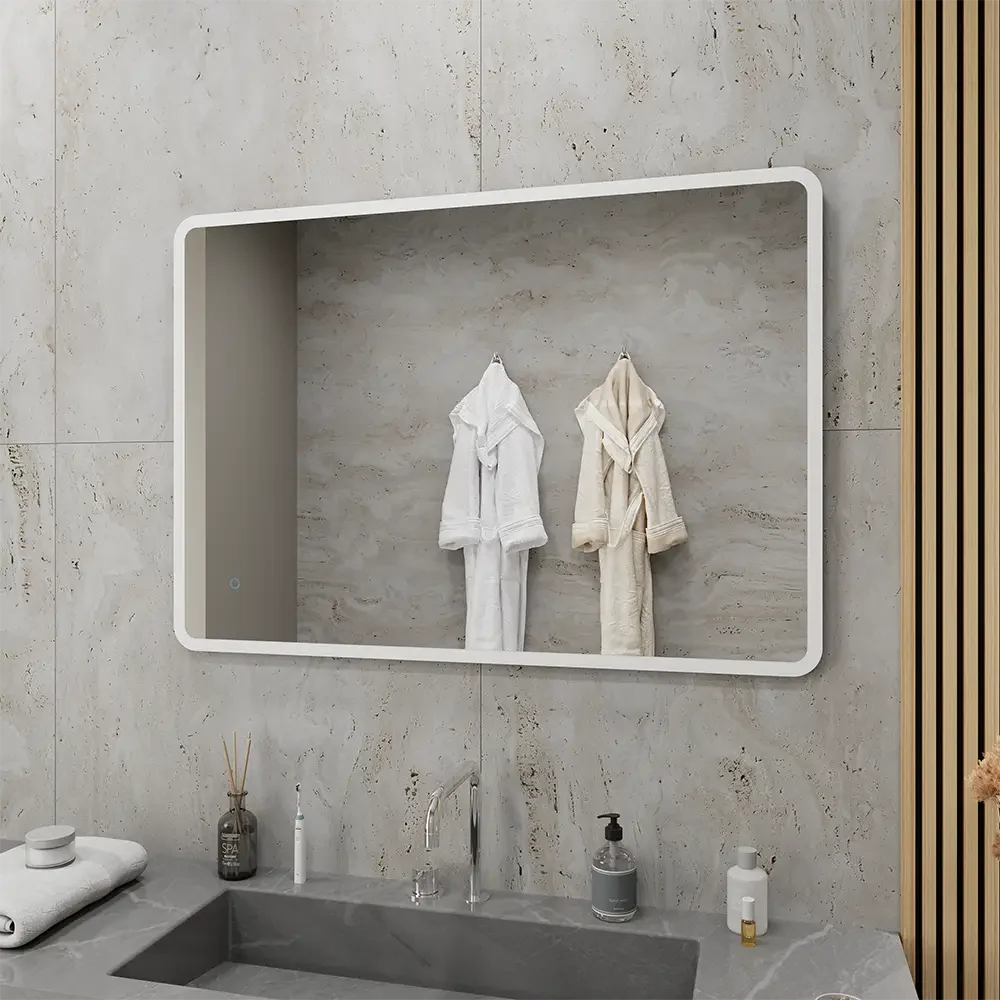 Specchio led bagno 60x80 cm reversibile con sensore touch-screen | Sham - Image 3