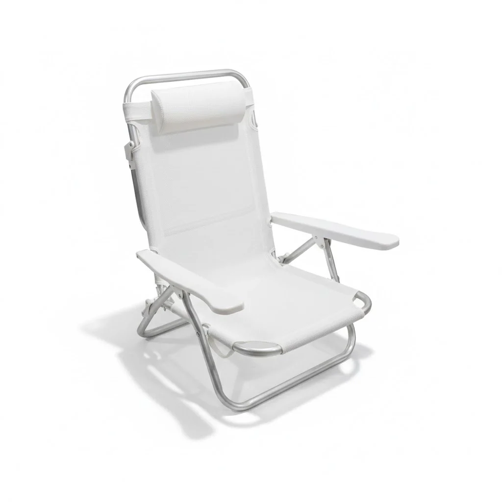 SPIAGGINA CON BRACCIOLI 'VIESTE' telo colore bianco- 2 pezzi  - LIF