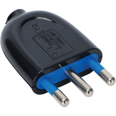 SPINA MOBILE AIGOSTAR - NERO 2P+T 16A- 12 pezzi