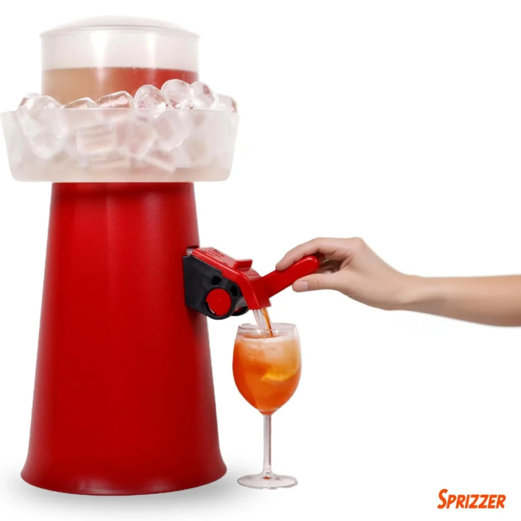 SPRIZZER Kit Aperitivo in Plastica Rosso con 3 Bicchieri - Set Completo per Aperitivi Freschi e Frizzanti Design Italiano Codice SPRIZZER-ROSSO-3-BICCHIERI - Image 4