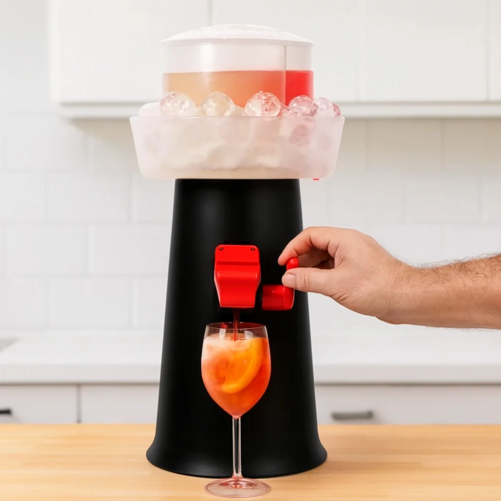 SPRIZZER Kit Sprizzer Nero in Plastica con 3 Bicchieri – Set Completo per Aperitivi Design Italiano Colore Nero Opaco – Modello SPRIZZER-NERO-3-BICCHIERI