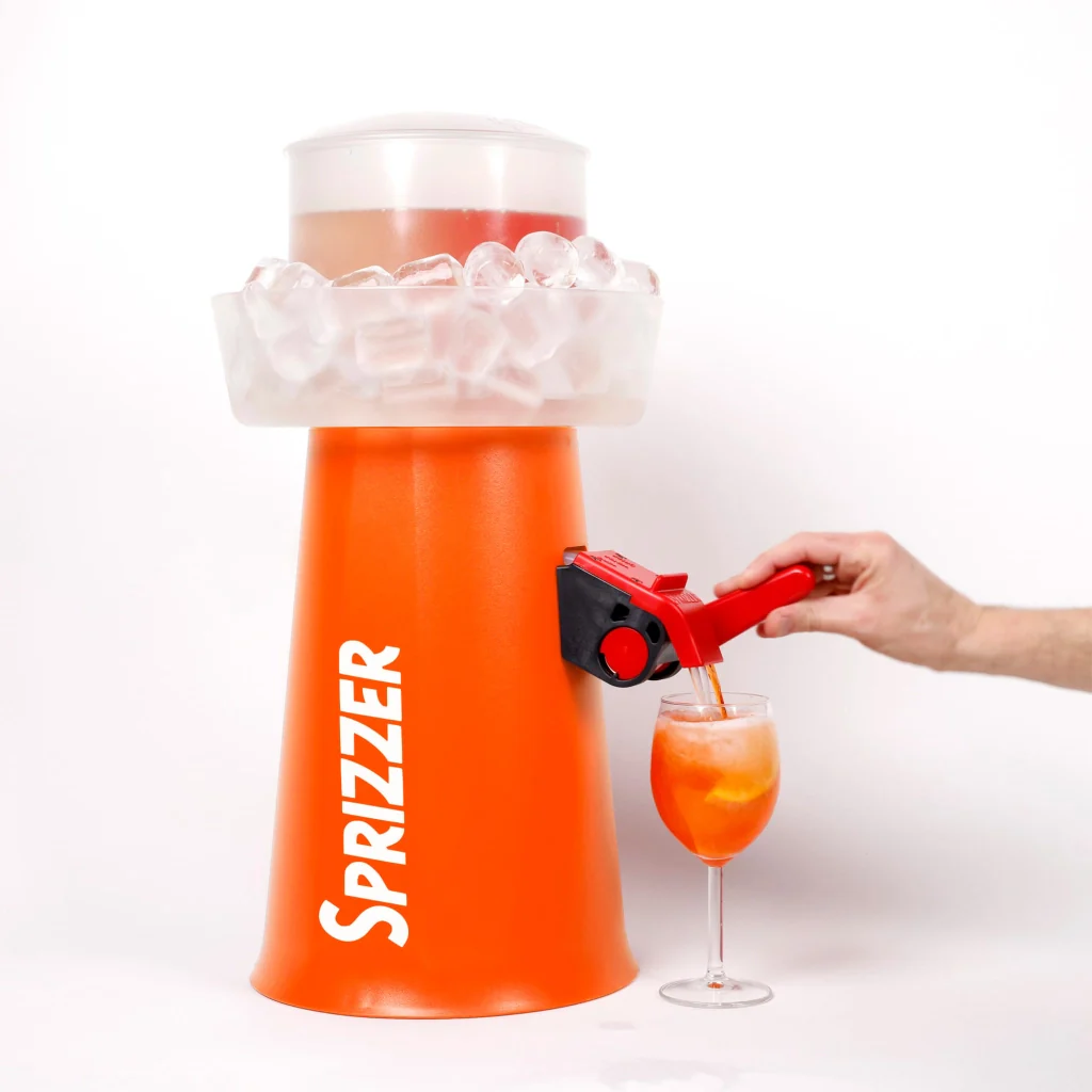 SPRIZZER linnovativa macchina per un Spritz perfetto in 5 secondi direttamente nel bicchiere Senza elettricita ne batterie Macchina ideale per preparare il tuo Spritz perfetto Arancio - Image 3
