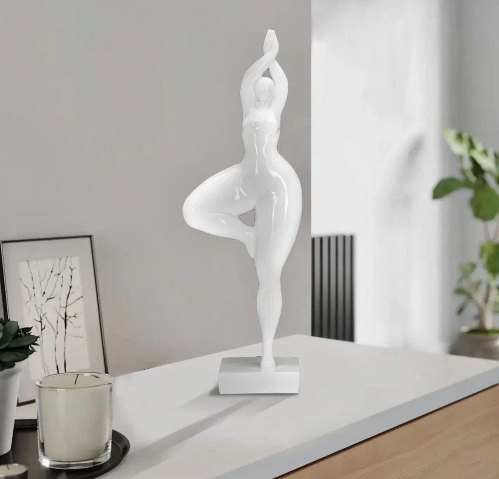Statua raffiguarnte donna 16x9x45,8cm DONNINA YOGA - Image 6