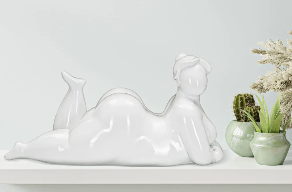 Statua raffiguarnte donna 32x12,5x16cm DONNINA YOGA RELAX - Image 6
