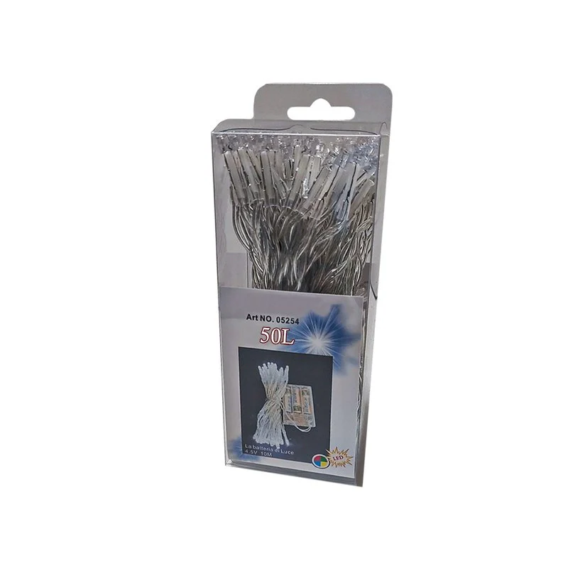 Stringa Luci Led A Batteria Con 50 Led Bianco Freddo 5 Metri IP20 4,5V Decorazione Natale - Image 3