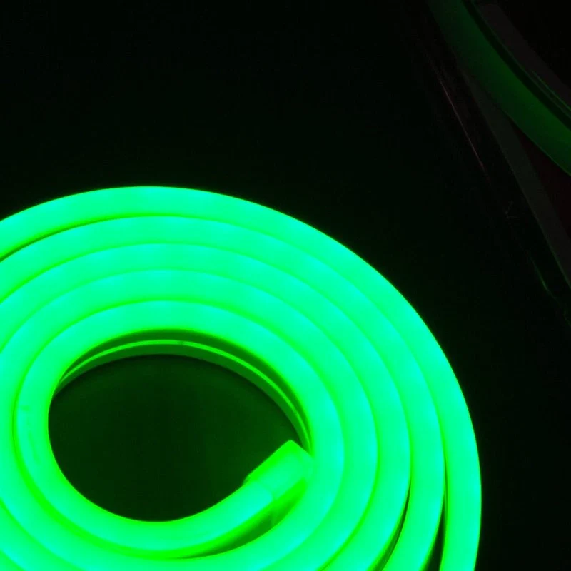 Striscia LED Neon 5M 8.5W/M 12V 120LED Modellabile e Tagliabile IP65 Impermeabile Green Light Angolazione Luce 120 - Image 3