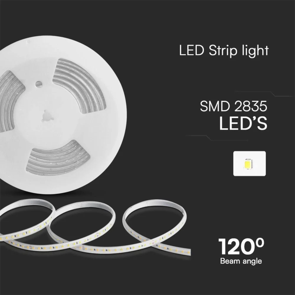 Striscia LED SMD 2835 220V 11W/m IP65, Bobina 10m con Spina Schuko (Verde) - Image 4