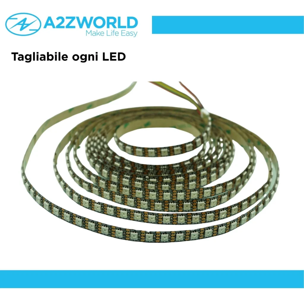 Striscia LED SPI WS2815 RGB 12V 96 LED/m PCB Nero 3OZ 5m Indirizzabile Ogni Singolo LED - Image 3