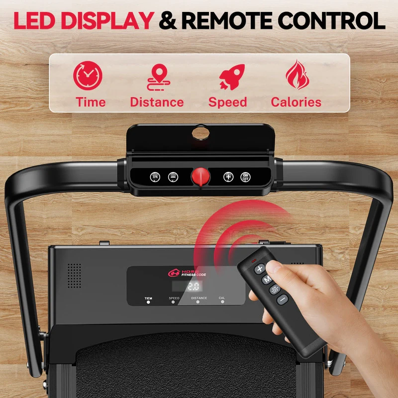 TAPIS ROULANT A LED - VELOCIT¨¤ 10 KM/H, DESIGN PIEGHEVOLE E CORRIMANO PER USO DOMESTICO - Image 6