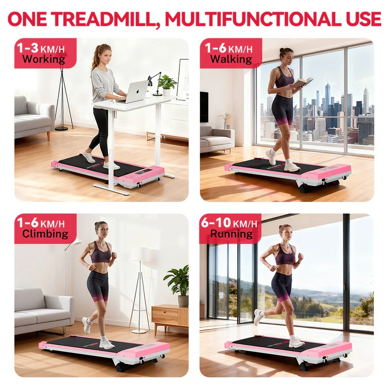 TAPIS ROULANT WALKING PAD PER CASA TAPIS ROULANT SOTTO SCRIVANIA CON DISPLAY LED ROSA - Image 4