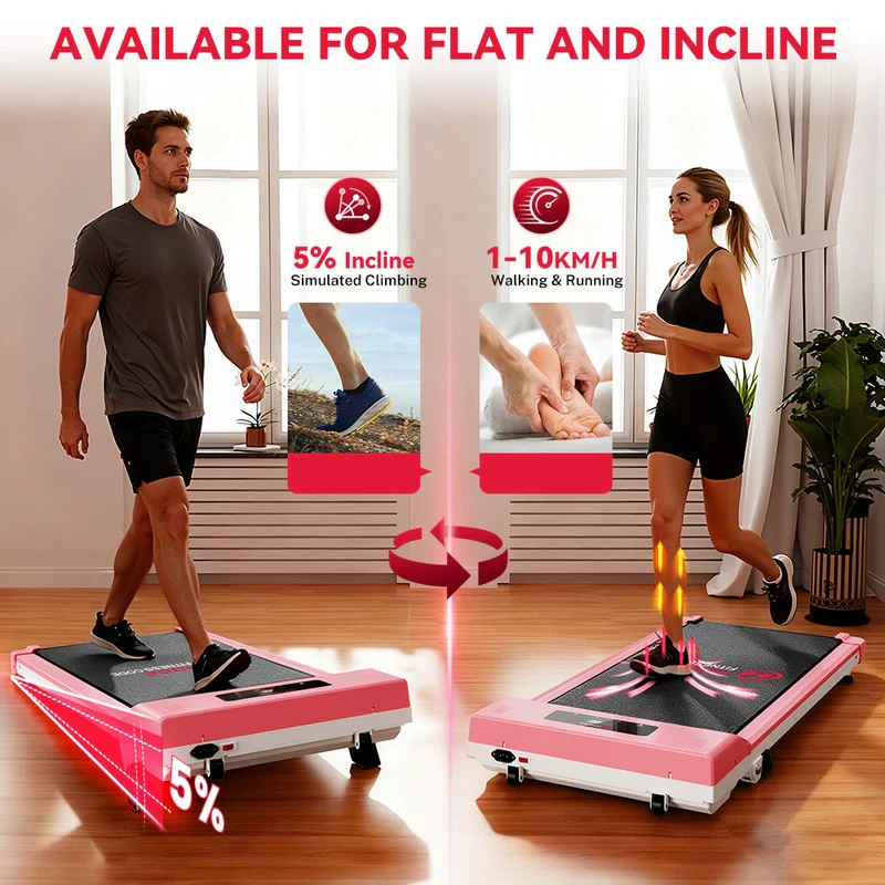 TAPIS ROULANT WALKING PAD PER CASA TAPIS ROULANT SOTTO SCRIVANIA CON DISPLAY LED ROSA - Image 5