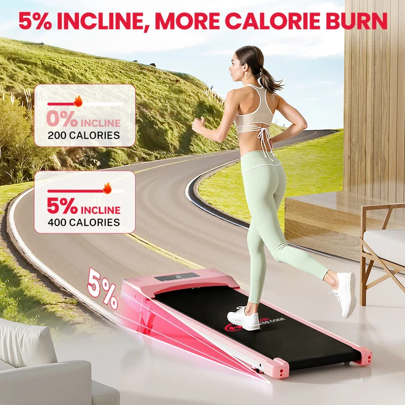 TAPIS ROULANT WALKING PAD PER CASA TAPIS ROULANT SOTTO SCRIVANIA CON DISPLAY LED ROSA - Image 9