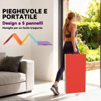 Tappetino Fitness per Palestra e Casa, 5 Pannelli Pieghevoli, 195x76x3cm - Image 5