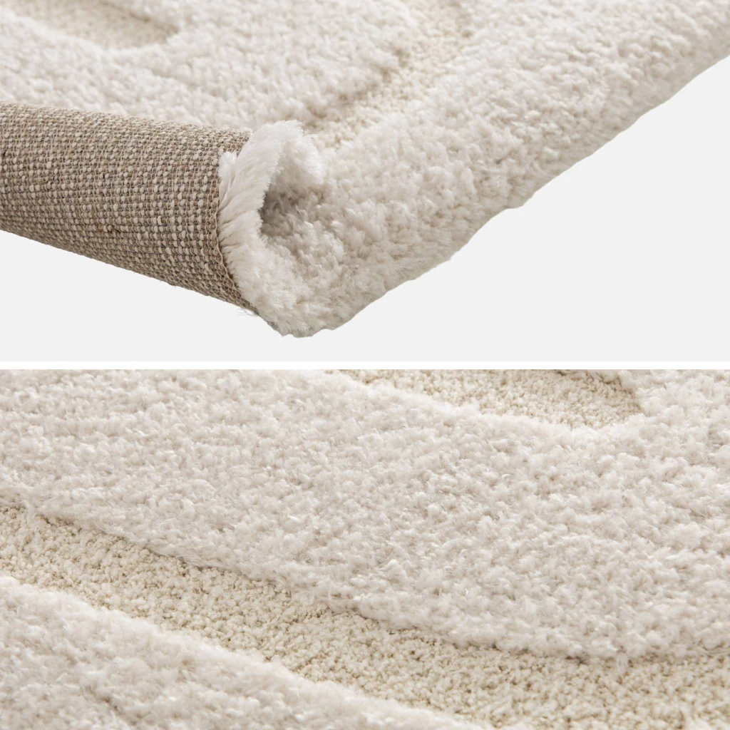 Tappeto da interno con motivi geometrici crema - Image 3