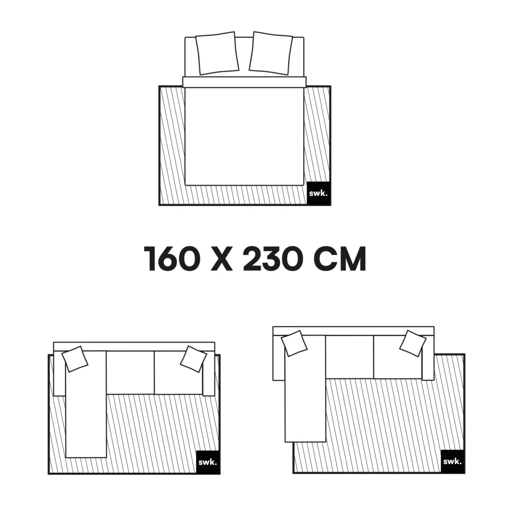 Tappeto da interno con motivo grafico rosa e marrone - Image 4