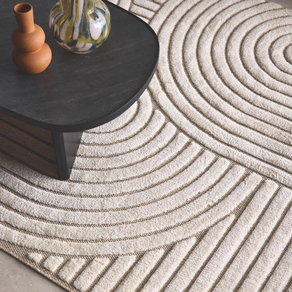 Tappeto interno con archi etnici, beige e crema - Image 3