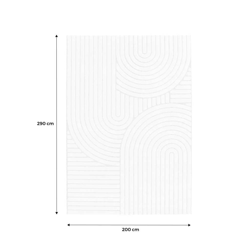Tappeto interno con archi etnici, beige e crema - Image 4