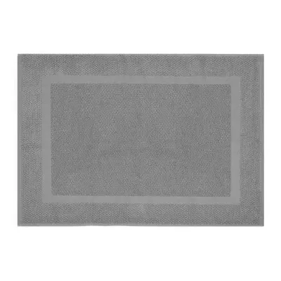 Tappeto scendi doccia 100% cotone colore grigio 45x65 cm