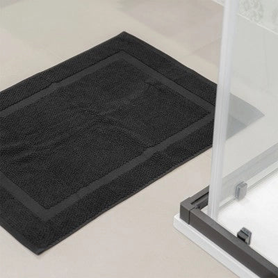 Tappeto scendi doccia 100% cotone colore Nero 45x65 cm - Image 9