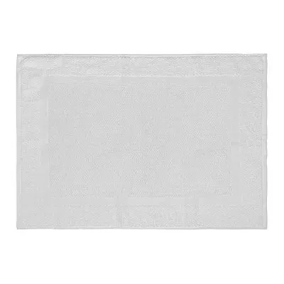 Tappeto scendi doccia 100% cotone in colore bianco 45x65 cm