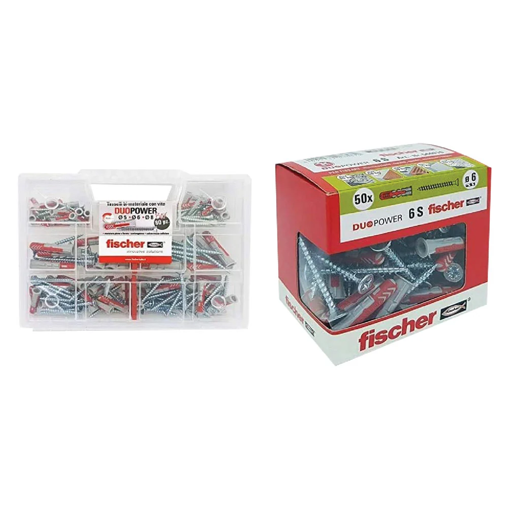 TASSELLO CON VITE 'DUOPOWER' IN SET set 80 pezzi  - FISCHER