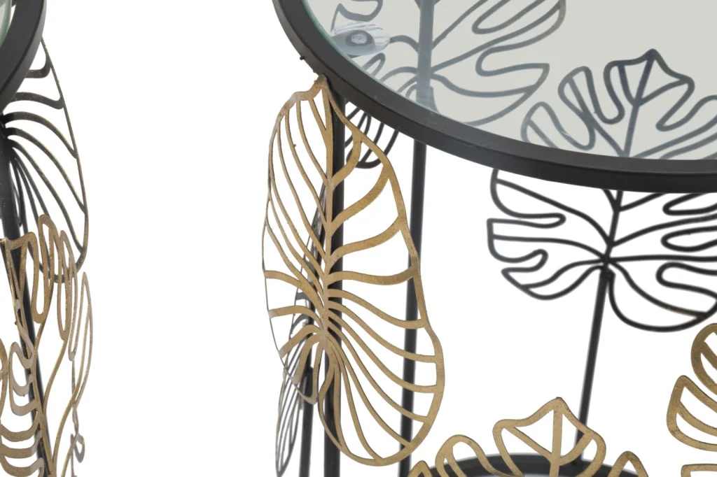 TAVOLINETTI FOGLIE GLAM COPPIA CM � 38X55-33X50 - Image 4