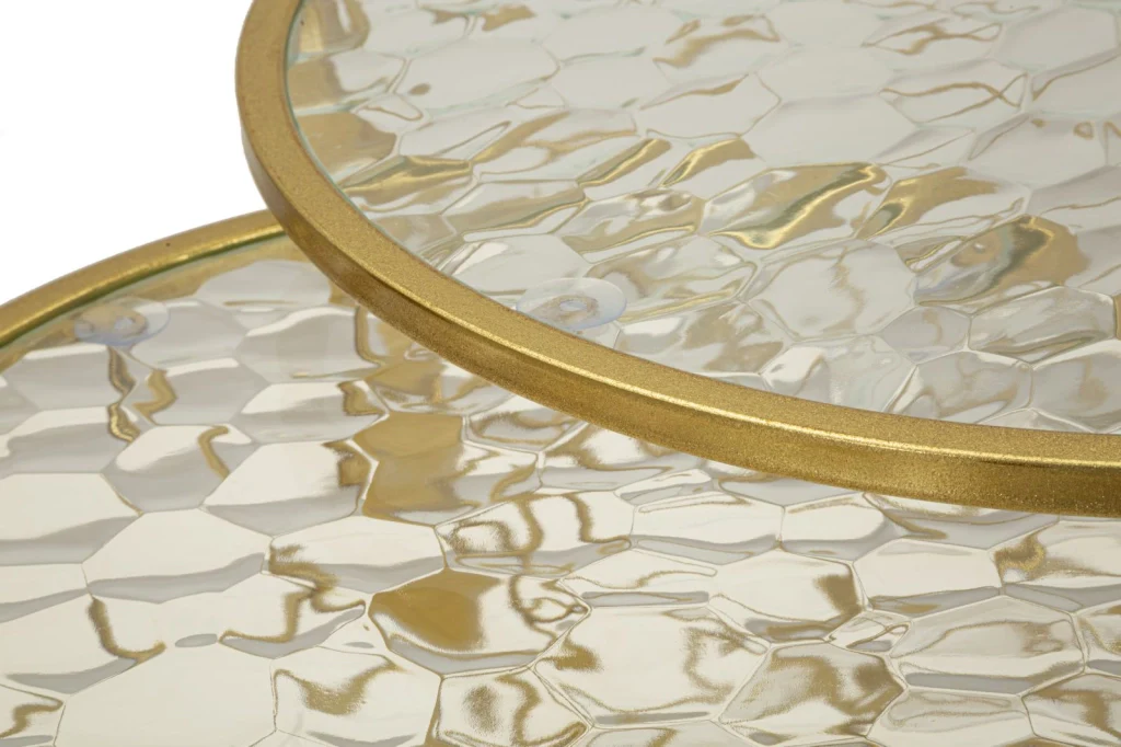 TAVOLINETTI NOAH GOLD SET 4 PZ CM Ø 70X45-47X54,5-36x50-28x45 - Image 5