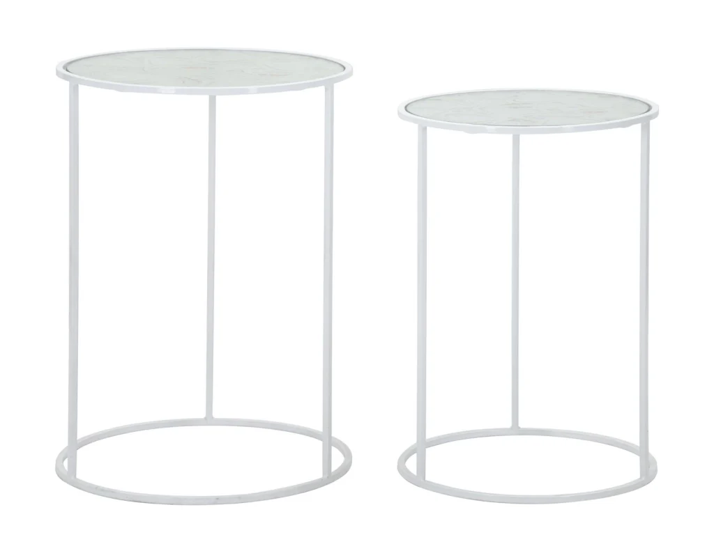 TAVOLINETTI WHITE HARTS COPPIA CM � 43X60-38X55