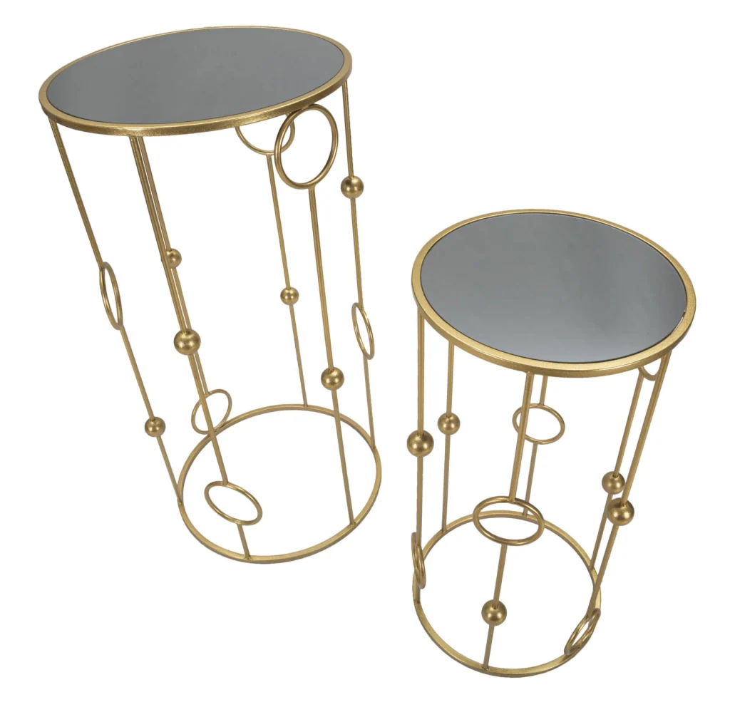 TAVOLINETTO CAGE COPPIA CM Ø 50X100-40X80 - Image 2