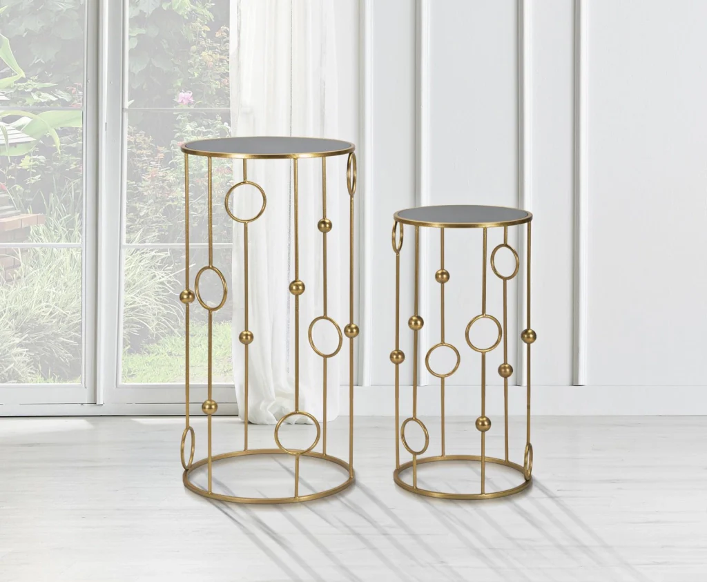 TAVOLINETTO CAGE COPPIA CM Ø 50X100-40X80 - Image 5