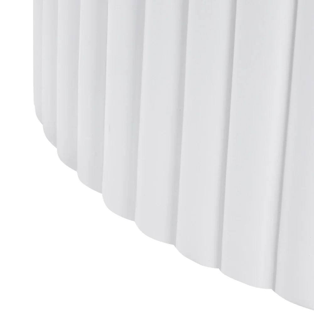 Tavolino Accent, effetto bianco in fibra di vetro e MgO piano rotondo da 117 cm resistente ai raggi UV alla ruggine all'acqua e al vento - Image 3