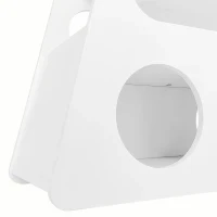 Tavolino Salvaspazio con Ruote, Angoli Arrotondati per Soggiorno e Camera da Letto, 81x33x51.5 cm, Bianco - Image 7